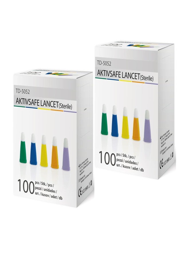 Mbh مشارط أمان AKTIVSAFE، علبة تحتوي على 100 مشارط، عبوة من قطعتين (21G، 2.2 مم) - Image 1
